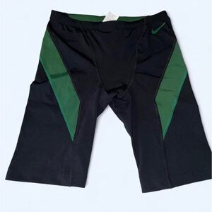 Nike Black and Green Sports Shorts